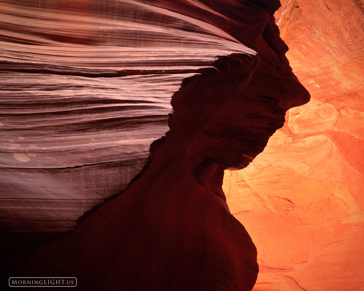 Antelopes Guardian This was my first visit to Antelope Canyon and I was surprised to find that it was guarded by a woman of stone with a proud nose...