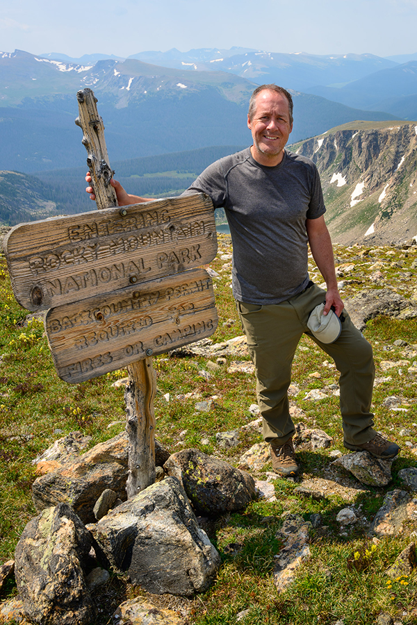 Erik and park sign
